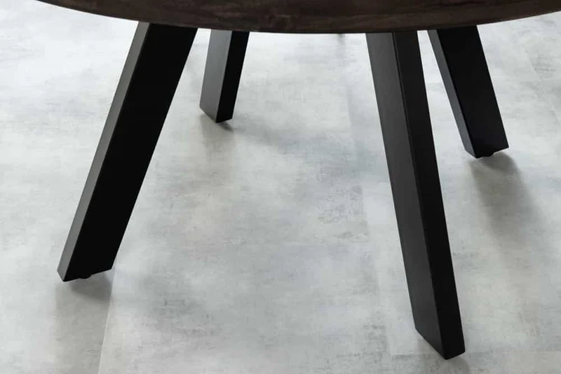 Runder Massivholz Esstisch ARTE 120cm taupe Mangoholz Esszimmerl