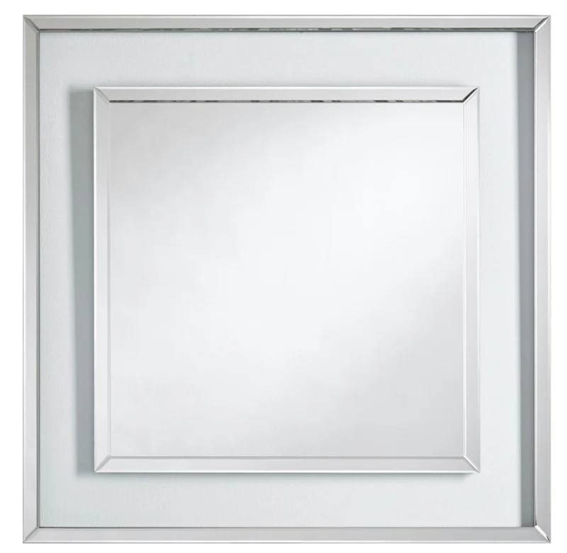 Casa Padrino Designer Wandspiegel 90 x H. 90 cm - Wohnzimmer Spiegel - Garderoben Spiegel - Luxus Möbel