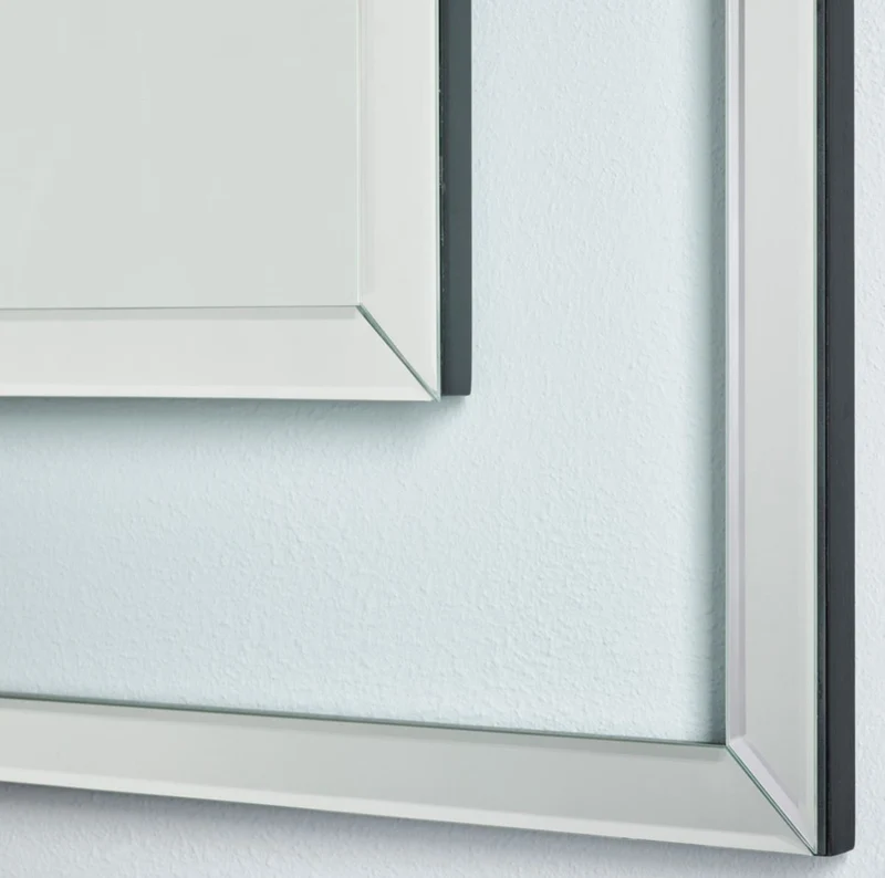Casa Padrino Designer Wandspiegel 90 x H. 90 cm - Wohnzimmer Spiegel - Garderoben Spiegel - Luxus Möbel