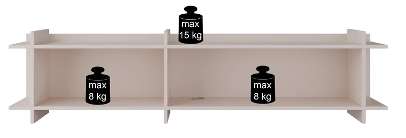 Fencey TV-Schrank stehend-hängend 175 cm Casella Eiche Braun