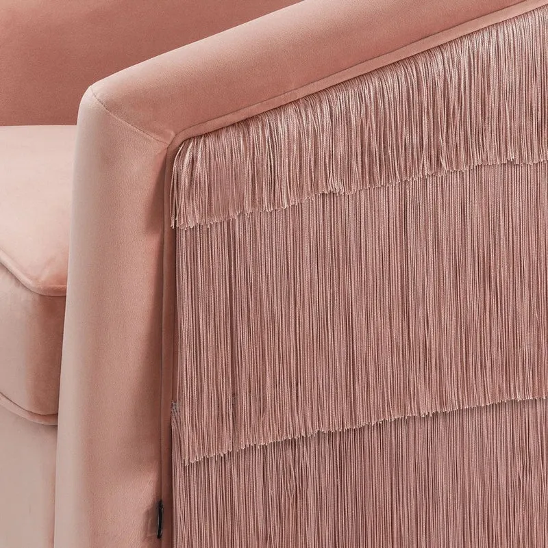 Casa Padrino Luxus Drehsessel Rosa / Mattgold 84 x 82 x H. 74 cm - Wohnzimmer Sessel mit edlem Samtstoff - Luxus Wohnzimmer Möbel