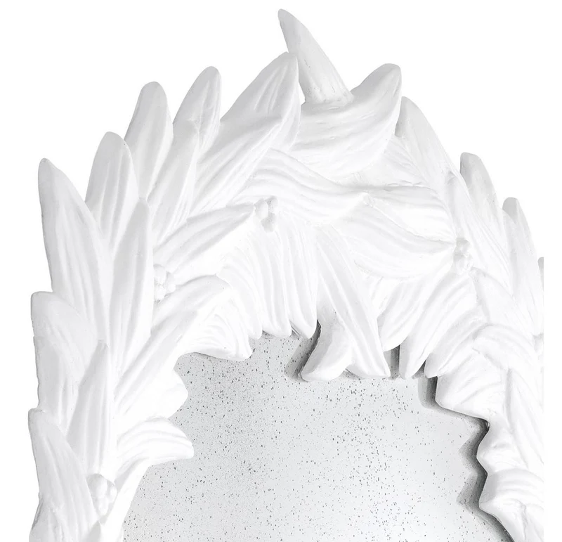 Casa Padrino Luxus Spiegel Weiß / Antikes Spiegelglas 82 x 5 x H. 130 cm - Wandspiegel im Kolonialstil - Luxus Kollektion