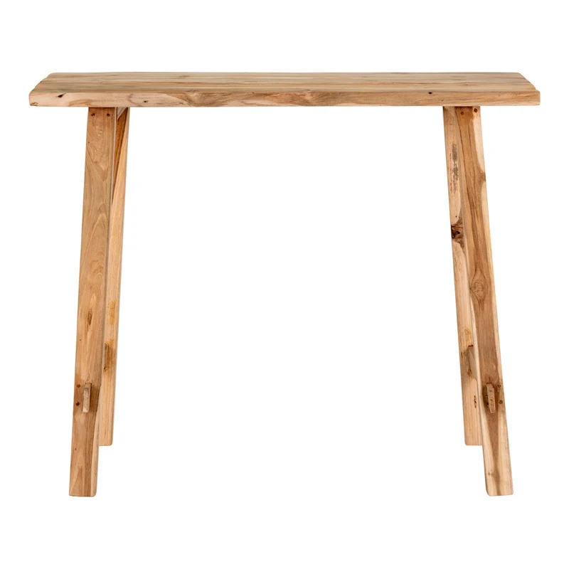 Massivholz Konsolentisch NIRONA 90cm recyceltes Teakholz Konsole