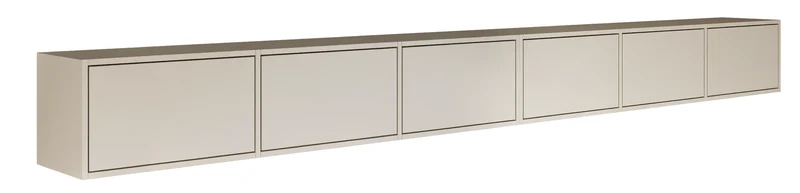 Hängender TV-Schrank Framme mit sechs Klappen, 300 cm, Kaschmir