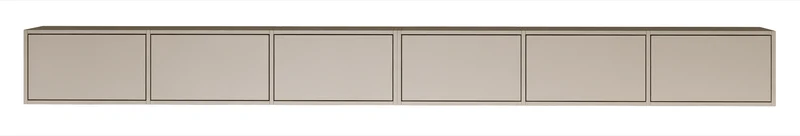 Hängender TV-Schrank Framme mit sechs Klappen, 300 cm, Kaschmir