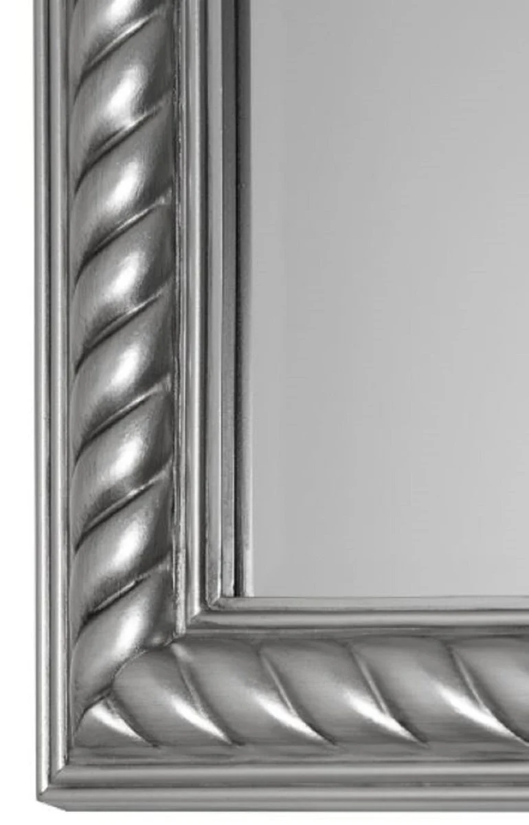 Casa Padrino Barock Spiegel / Wandspiegel Antik Silber 62 x H. 82 cm - Möbel im Barockstil