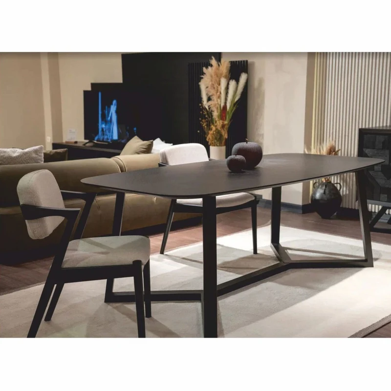 Casa Padrino Luxus Esszimmer Stuhl mit Armlehnen Weiß / Schwarz H. 85 cm - Esszimmer Möbel