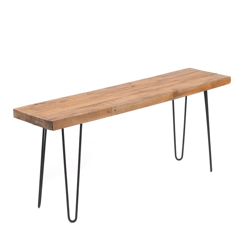 SITZBANK "BOHLE" | 120 cm, Mahagoni, mit Gestell | Beistellbank | Farbe: 01 natur-vintage