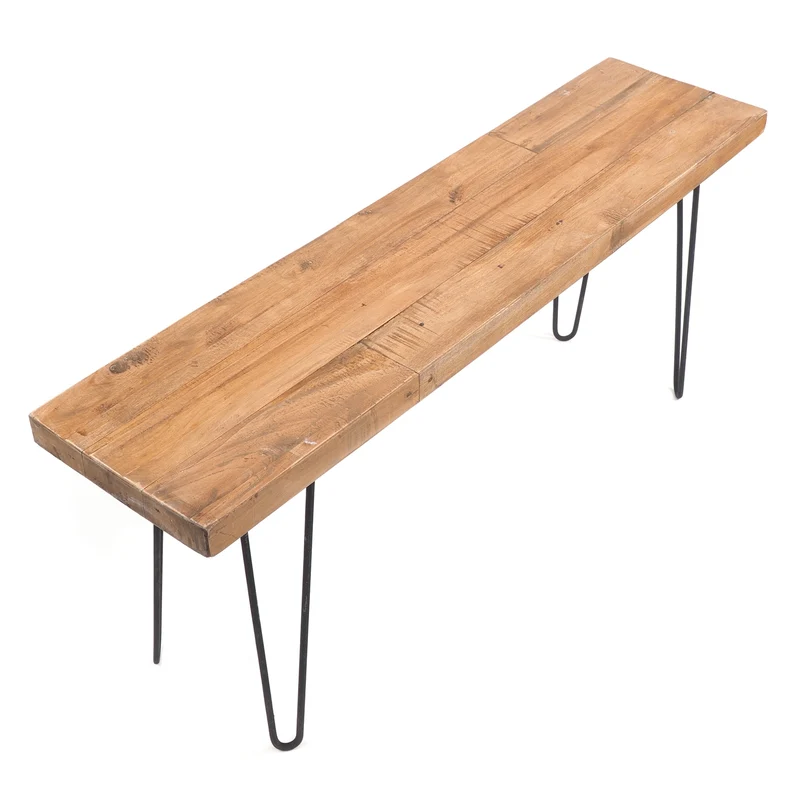 SITZBANK "BOHLE" | 120 cm, Mahagoni, mit Gestell | Beistellbank | Farbe: 01 natur-vintage