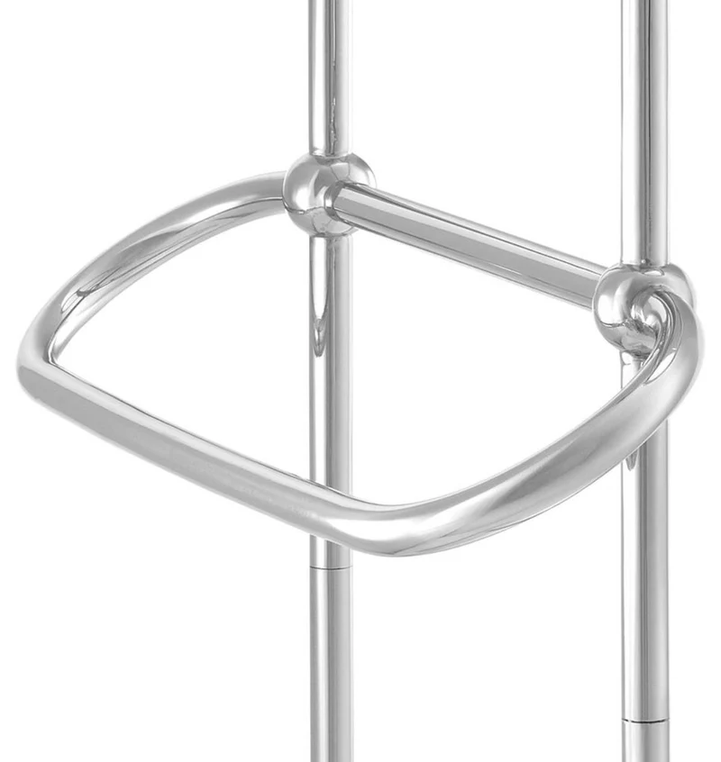 Casa Padrino Luxus Handtuchhalter Silber / Weiß 50 x 22 x H. 91 cm - Luxus Badezimmer Accessoires