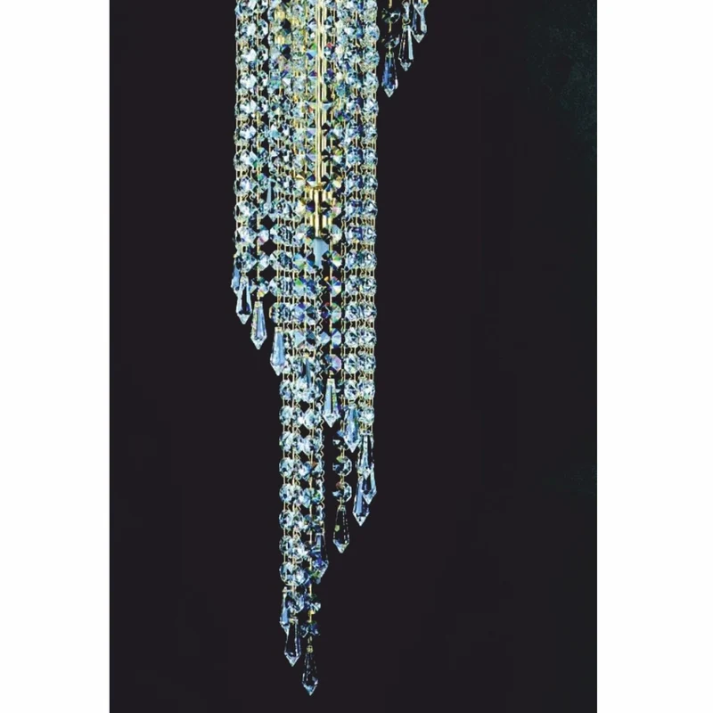 Casa Padrino Luxus Barock Kristallglas LED Kronleuchter Gold H. 100 cm