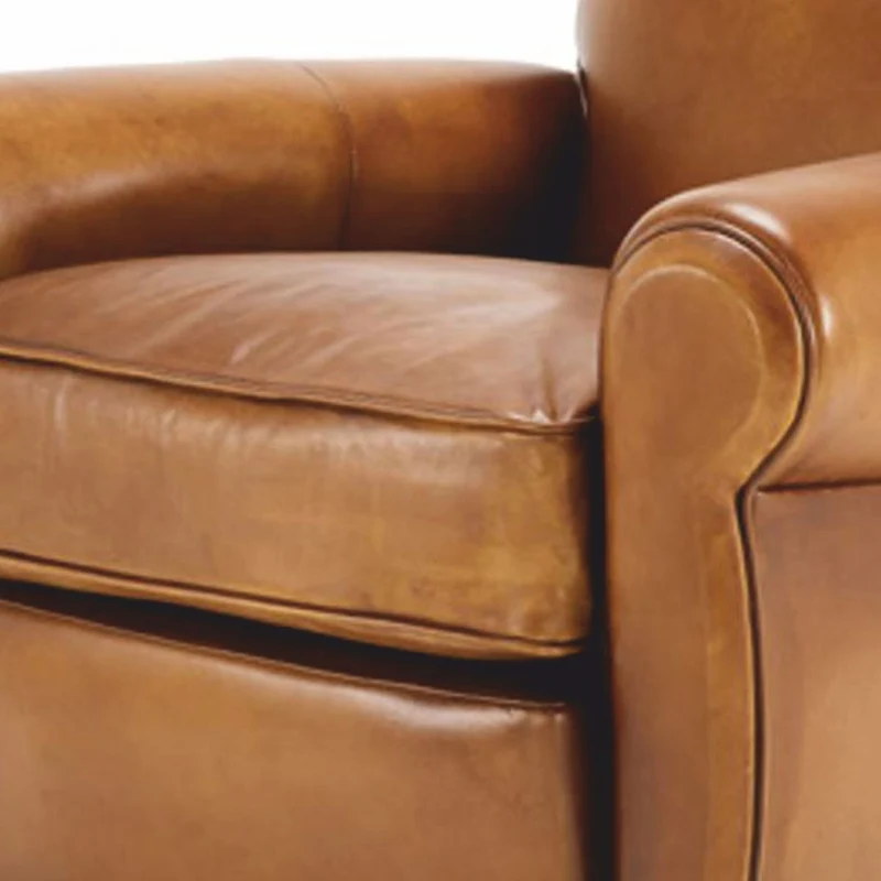 Casa Padrino Luxus Leder Sessel Braun / Schwarz - Luxus Echtleder Möbel