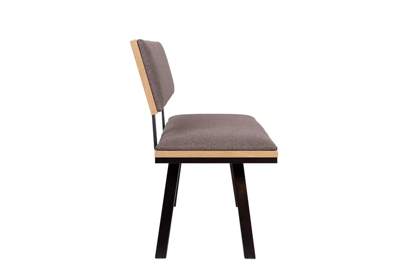 Sitzbank 'Die Elegante', 125 cm mit Lehne, Stoff Grau