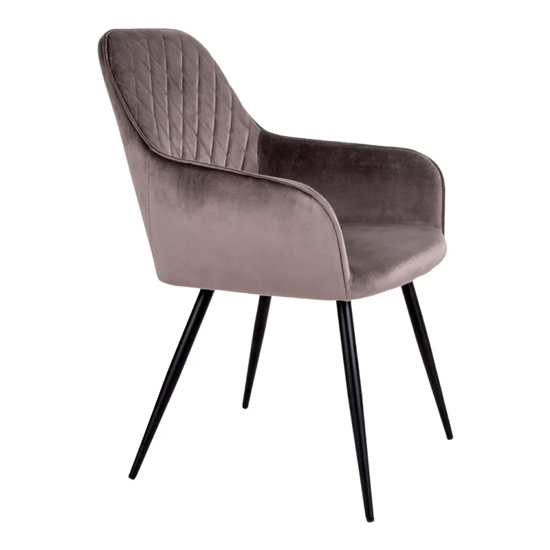 2er Set - Eleganter Stuhl BORA mushroom Samt