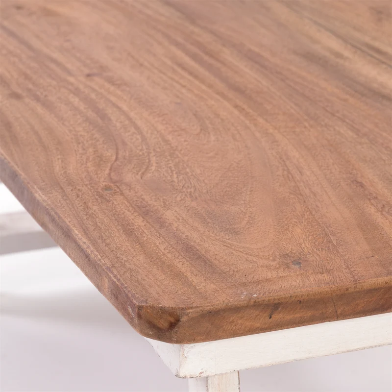 TABLETTTISCH "FOLD" | Mahagoni, 60x40 cm | Frühstückstablett | Farbe: 06 weiß-landhaus