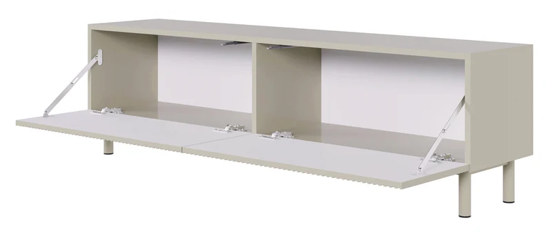 TV-Schrank Veldio New mit gefräster Front 175 cm grau-beige
