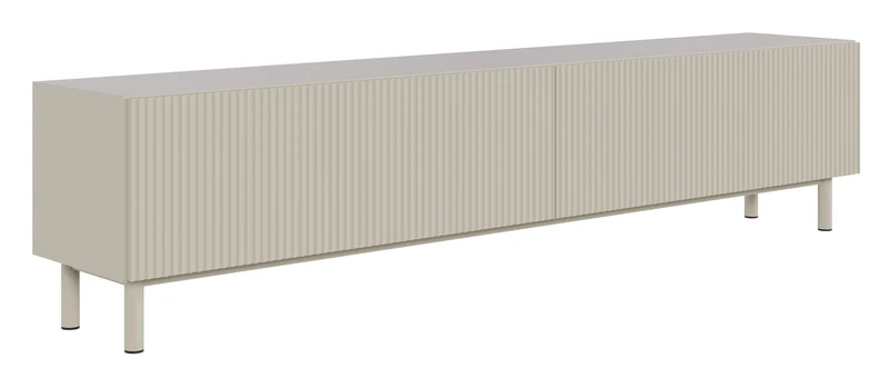TV-Schrank Veldio New mit gefräster Front 175 cm grau-beige