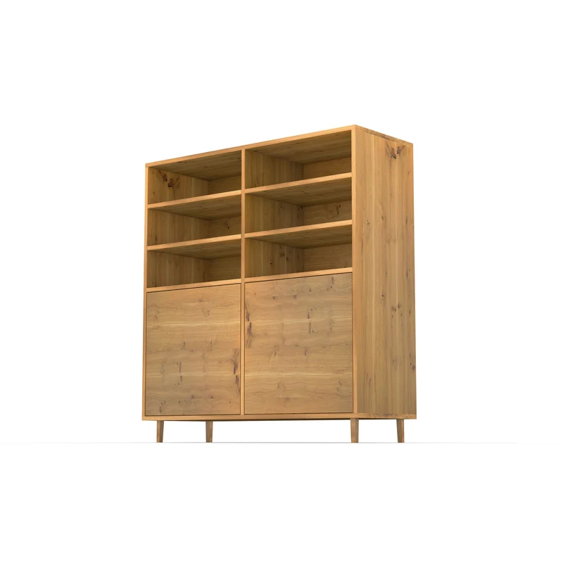 Highboard Eiche Rustikal - Natur geölt 120cm
