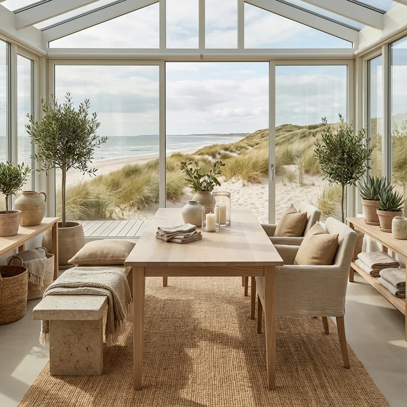 Esstisch Eiche Premium in Reinform Weiß geölt - mit Fuß "schlankes Bein" aus Holz