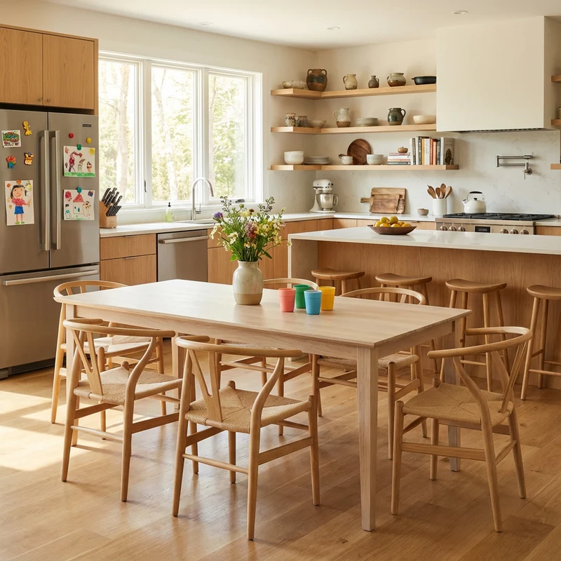 Esstisch Eiche Premium in Reinform Weiß geölt - mit Fuß "schlankes Bein" aus Holz