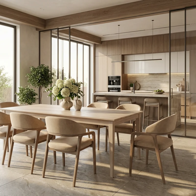 Esstisch Eiche Premium in Reinform Grau geölt - mit Fuß "schlankes Bein" aus Holz