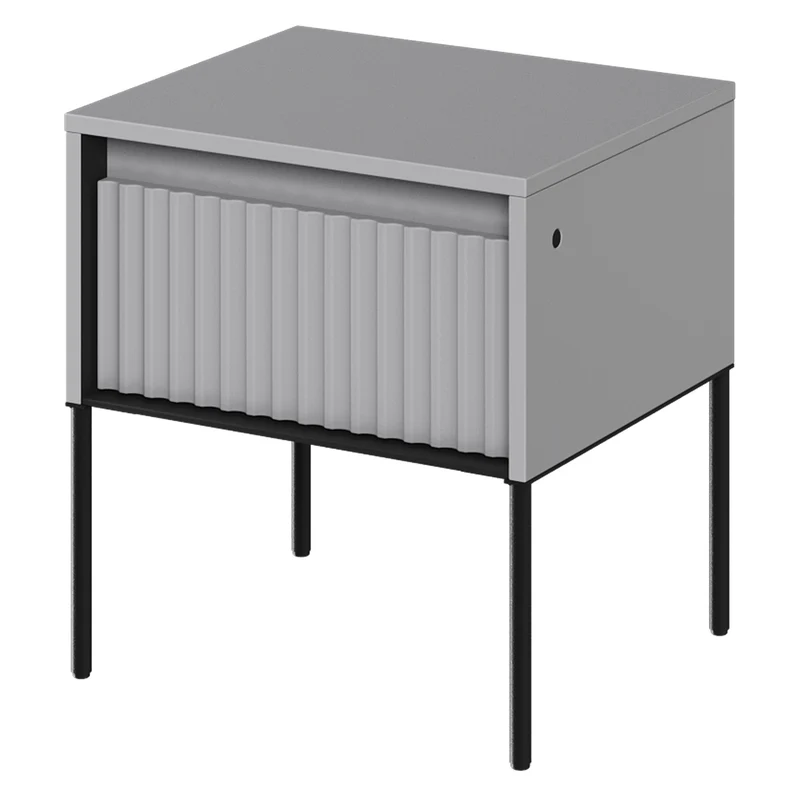 Nachttisch Trend 46 cm mit LED Grau