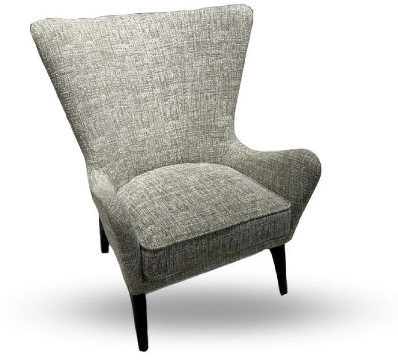 Casa Padrino Luxus Sessel Grau / Schwarz 80 x 87 x H. 105 cm - Wohnzimmer Sessel - Hotel Sessel - Wohnzimmer Möbel - Hotel Möbel - Luxus Möbel - Wohnzimmer Einrichtung - Luxus Einrichtung
