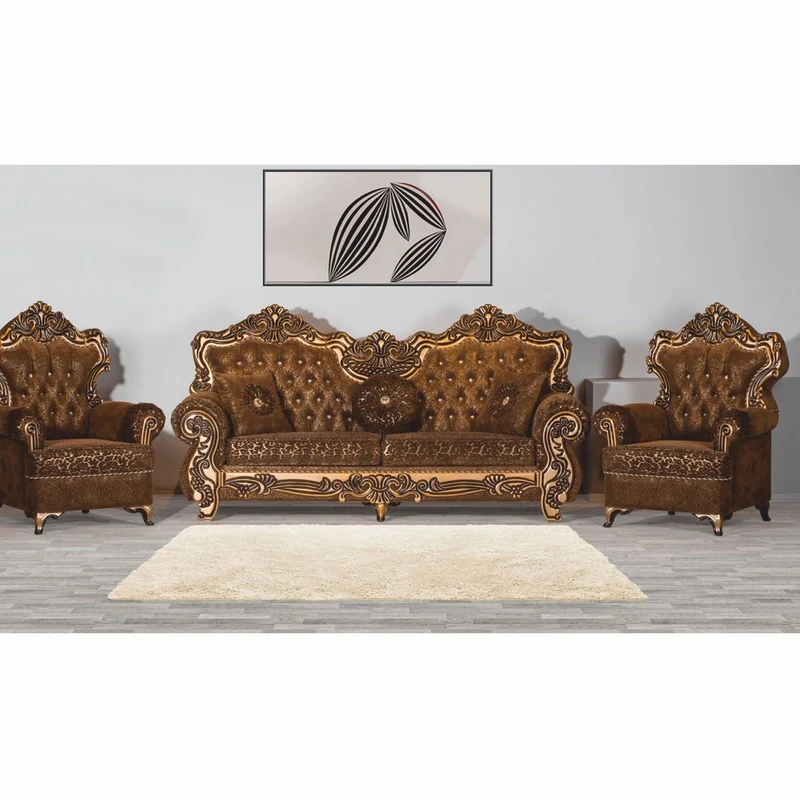 Casa Padrino Luxus Barock Sessel mit Glitzersteinen Braun / Gold - Barockstil Möbel