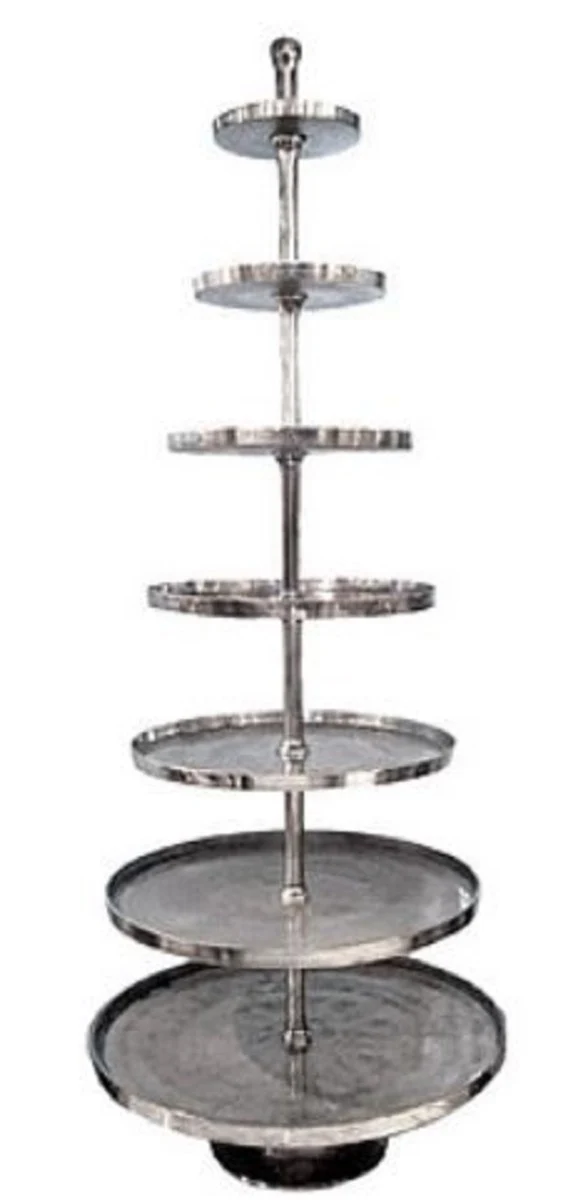 Casa Padrino Luxus Etagere 7-Stufig Silber Ø 90 x H. 240 cm - Hotel & Restaurant Accessoires