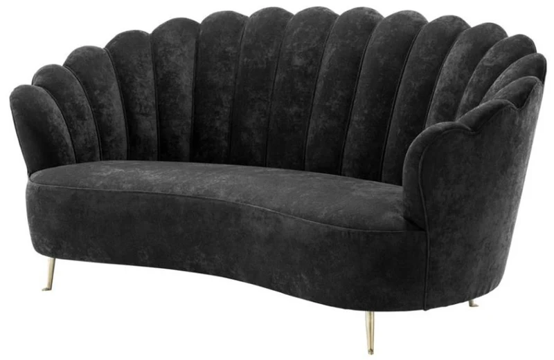 Casa Padrino Luxus Designer Sofa Schwarz - Limited Edition