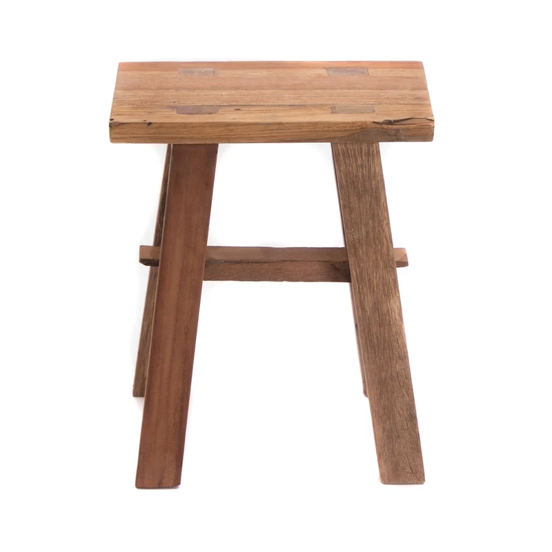 HOLZ HOCKER "RECTA 42" | Massivholz, 42x35 cm | Sitzhocker