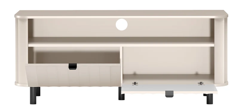 TV-Schrank Novado mit zwei Klappen und einer Nische, 137 cm, Kaschmirfarben