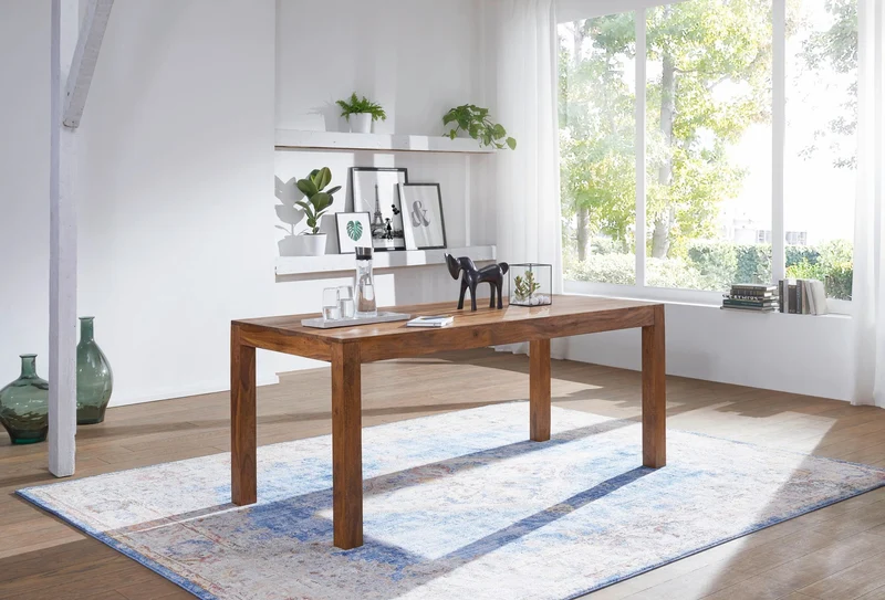 Esszimmertisch MUMBAI 180x90x76cm Sheesham Massivholz Rechteckig