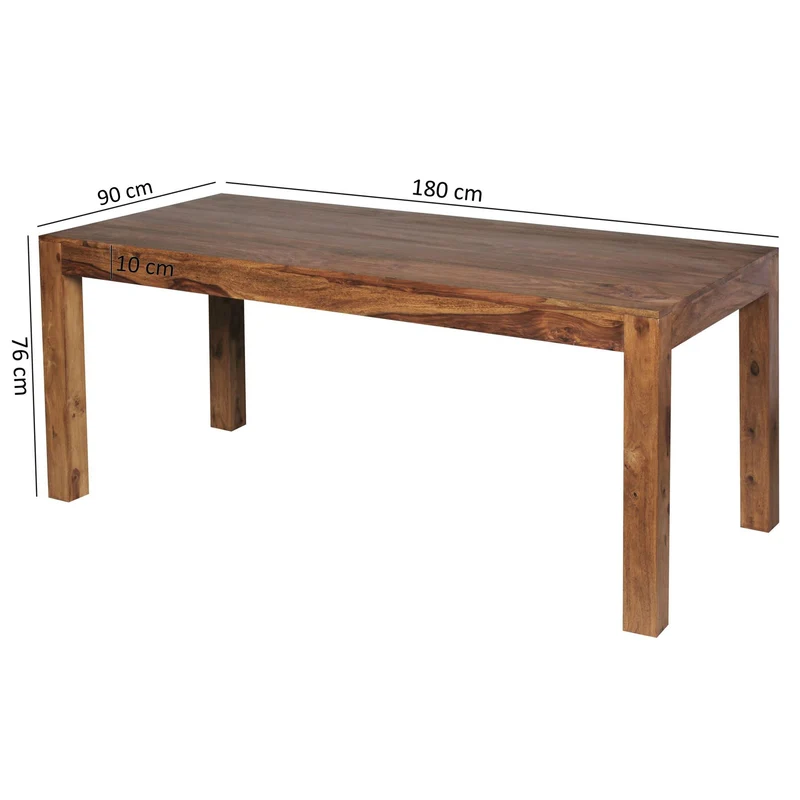 Esszimmertisch MUMBAI 180x90x76cm Sheesham Massivholz Rechteckig