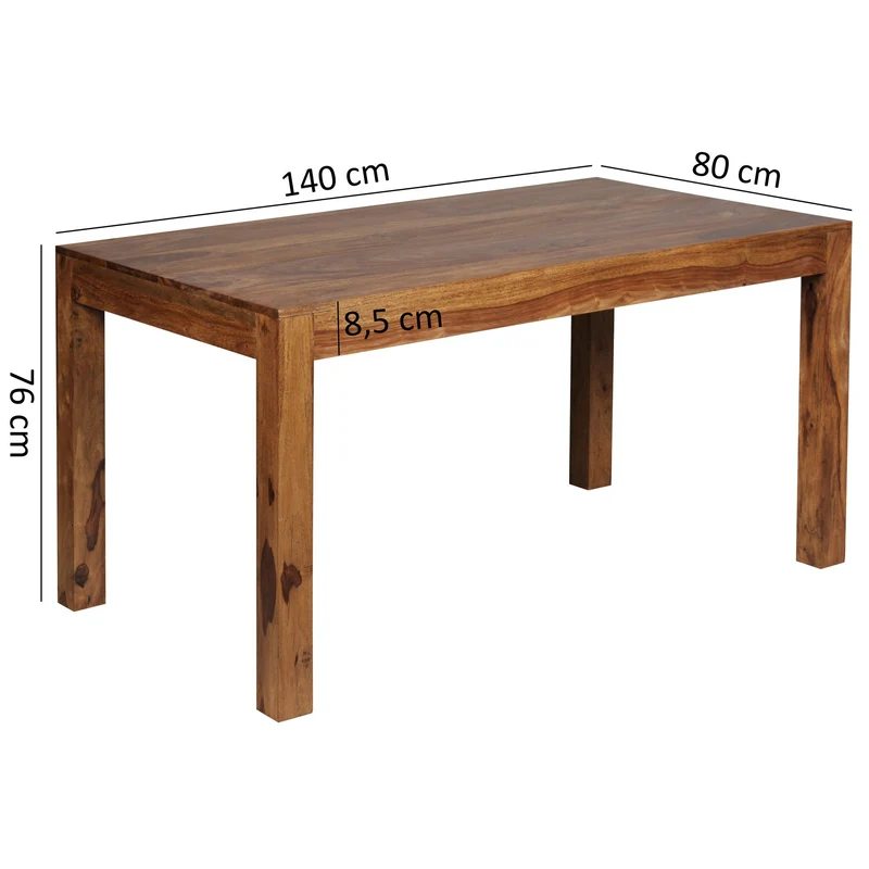 Esszimmertisch MUMBAI 140x80x76cm Sheesham Massivholz Rechteckig