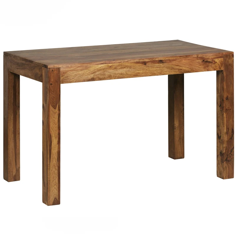 Esstisch MUMBAI 120cm Sheesham Massivholz Landhausstil dunkelbraun