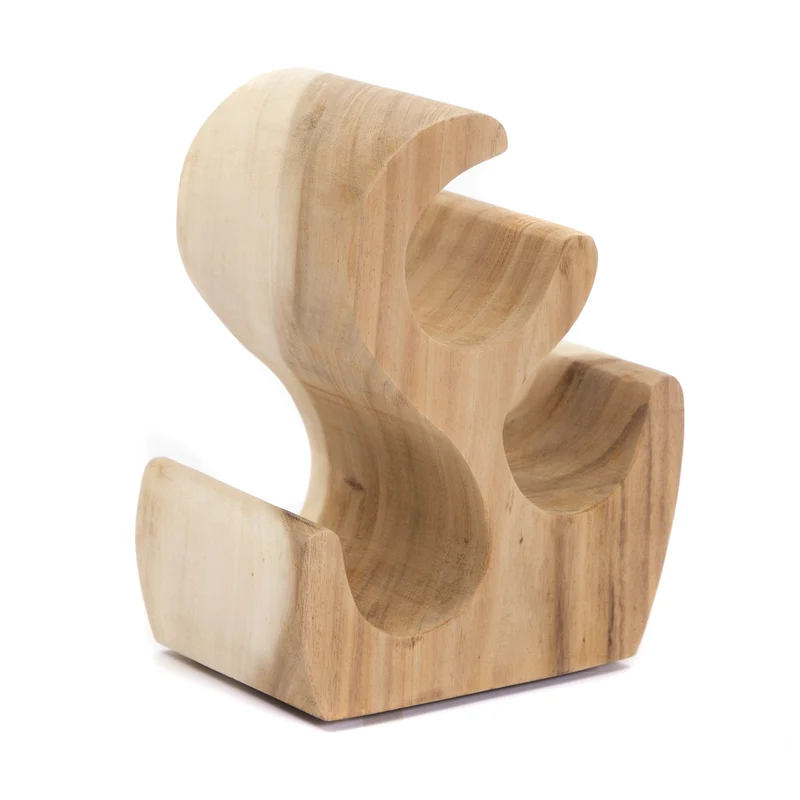 NATUR HOLZ FLASCHENREGAL "CURVE 3" | Suarholz | Weinregal