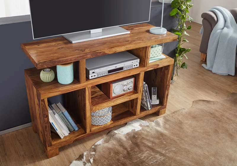 Sideboard Sheesham Massivholz 115x76x40cm Landhaus TV-Kommode