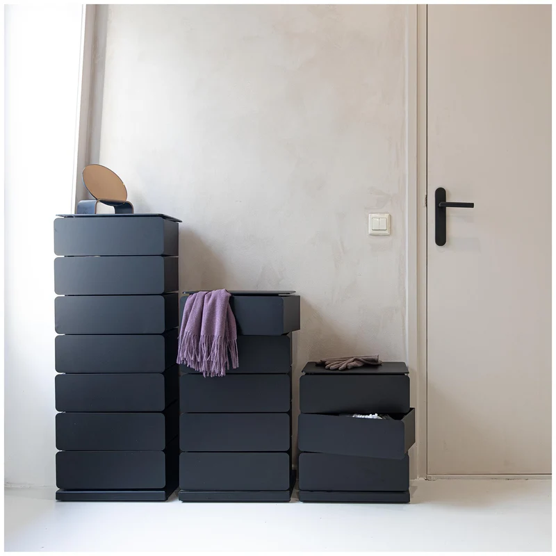 Spinder JOEY 3 Dresser: Minimalistischer Stahl-Schrank, Schwarz
