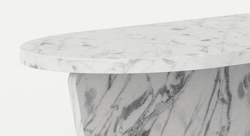 Casa Padrino Luxus Marmor Couchtisch Weiß 140 x 70 x H. 35 cm - Rechteckiger Wohnzimmertisch aus hochwertigem spanischen Carrara Marmor - Luxus Möbel