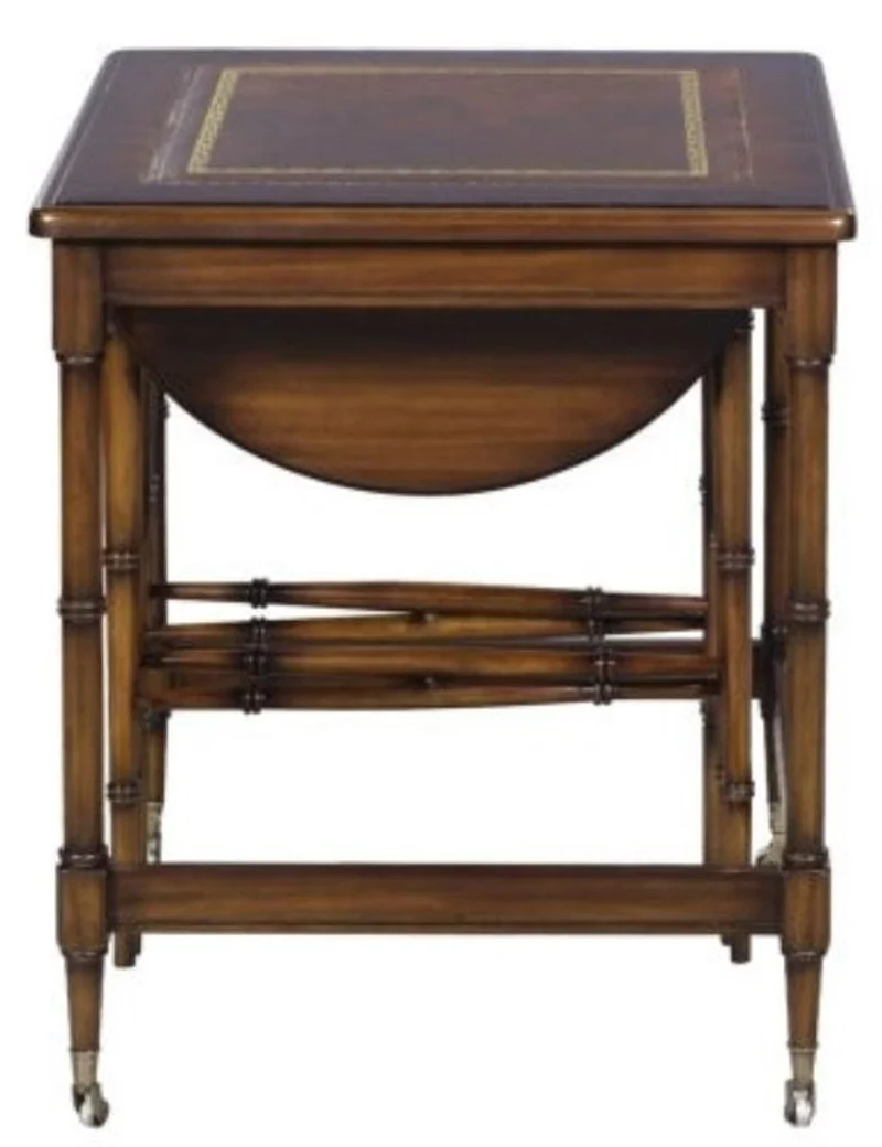 Casa Padrino Luxus Mahagoni Beistelltisch Set Braun 48 x 48 x H. 59 cm - Hotel Möbel