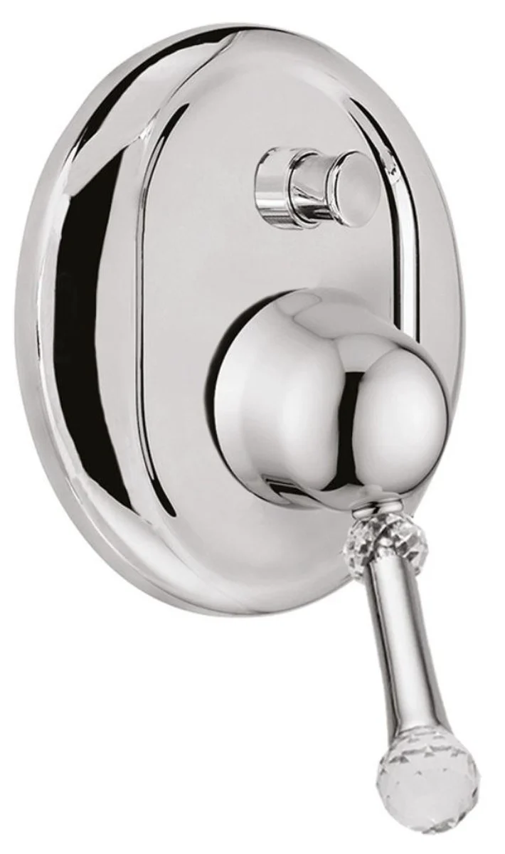 Casa Padrino Luxus Unterputz-Einhebelmischer mit Umstellung Silber 15,6 x H. 16 cm - Neoklassische Badezimmer Armatur