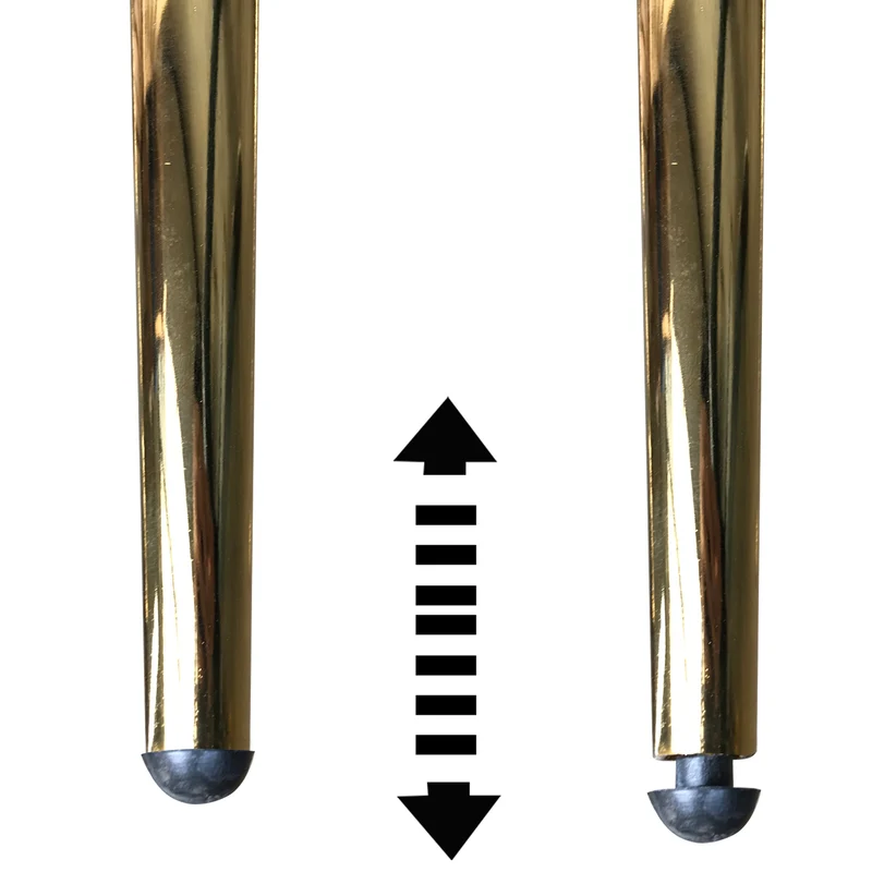 Esszimmerstuhl 2er Set Samt Beige Goldene Beine Skandinavisch