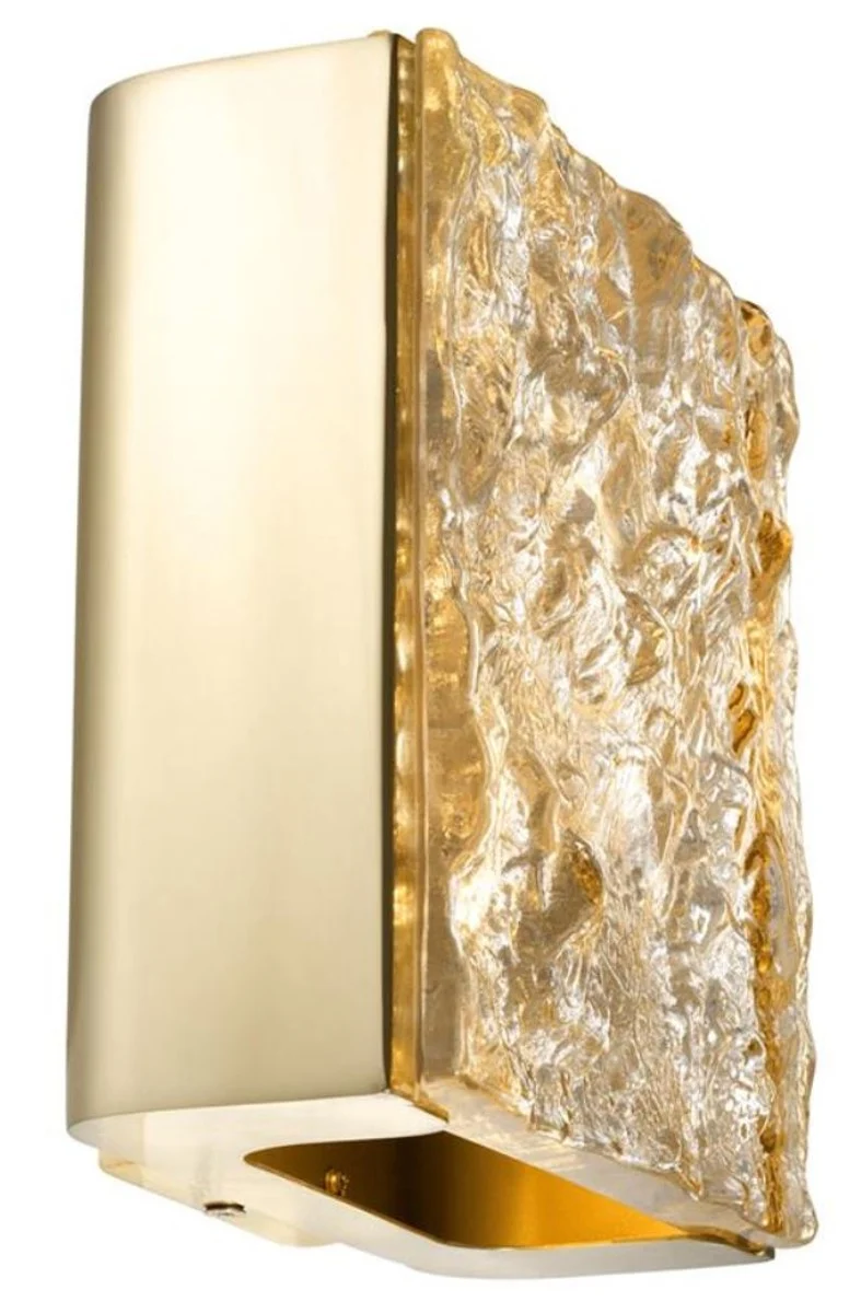 Casa Padrino Hotel Restaurant Wandleuchte Gold 24 x 12,5 x H. 23 cm - Luxus Möbel