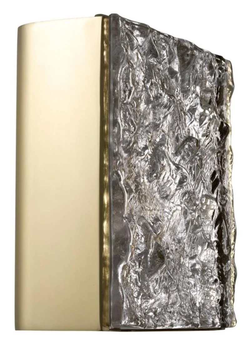 Casa Padrino Hotel Restaurant Wandleuchte Gold 24 x 12,5 x H. 23 cm - Luxus Möbel