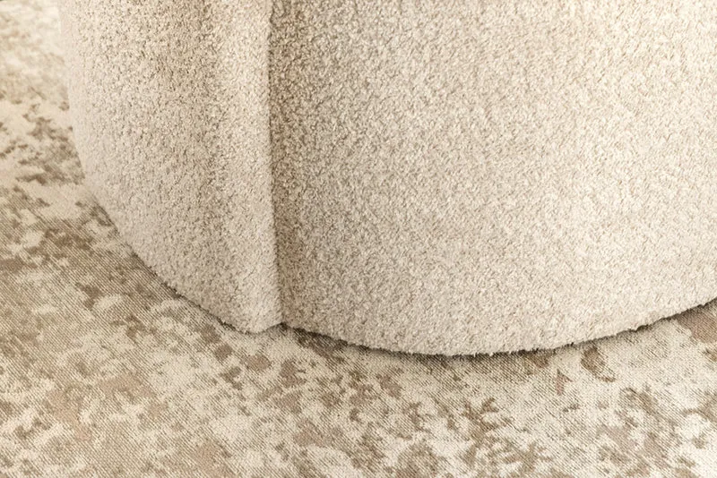 Design Sofa ARCO champagner beige 2-Sitzer Bouclé 180cm Federkern