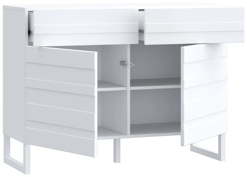 Sideboard Komode BRETANIA mit 2 Türen Weiß oder Salbei