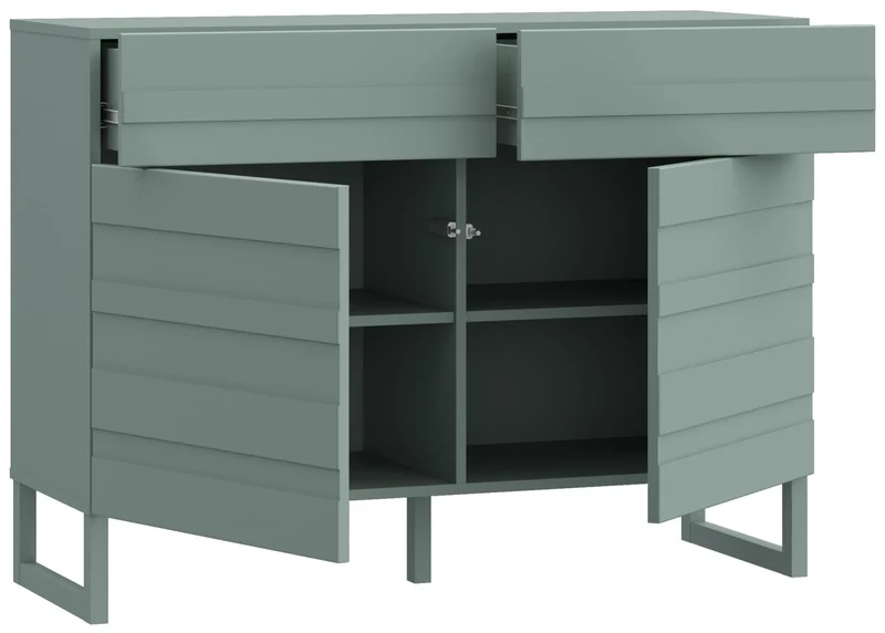 Sideboard Komode BRETANIA mit 2 Türen Weiß oder Salbei