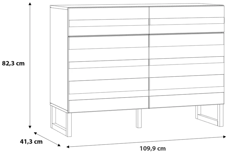 Sideboard Komode BRETANIA mit 2 Türen Weiß oder Salbei