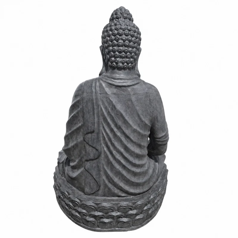 Dekorative Figur BUDDHA PRAYER 160cm anthrazit Garten Indoor